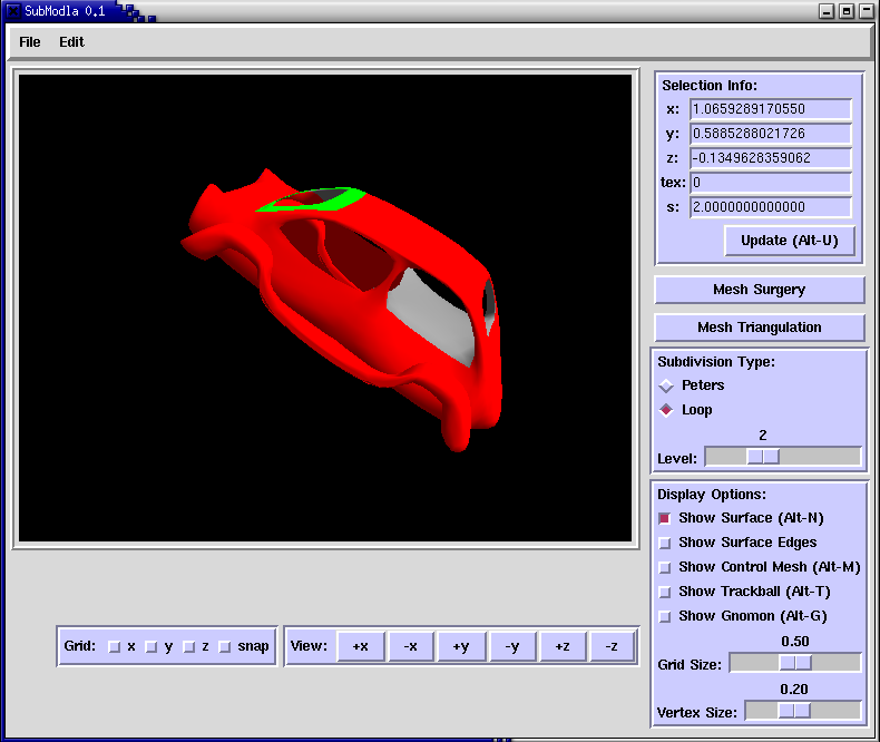 Car with vertices