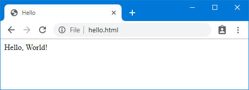 Hello in Web Browser