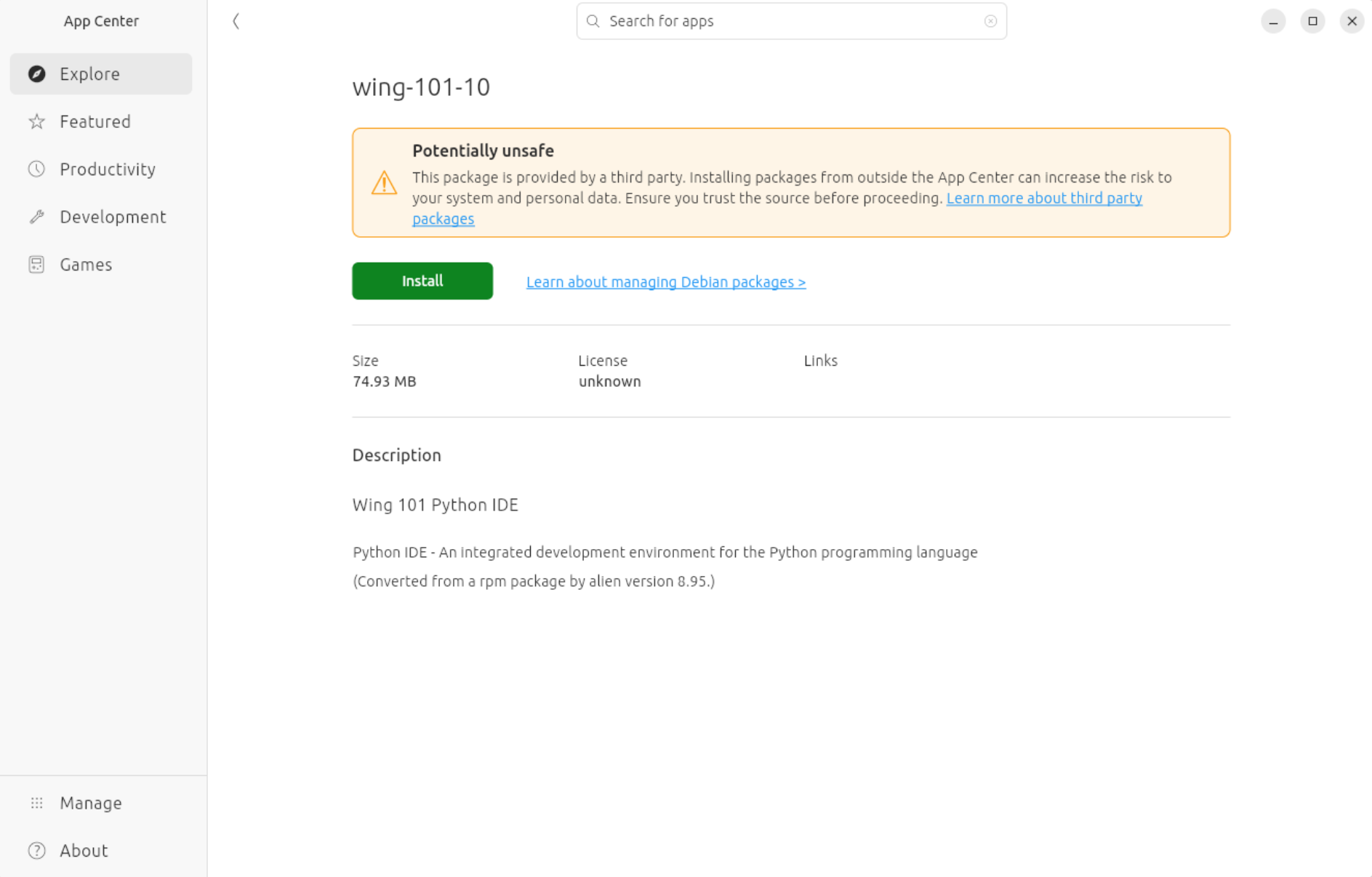Wing Installer