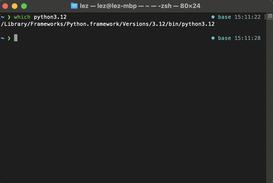 Terminal output