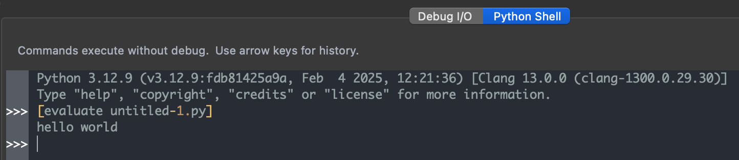 Python Shell Output