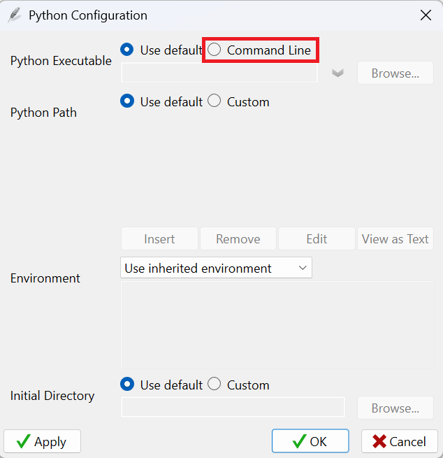 Wing Config Command Line