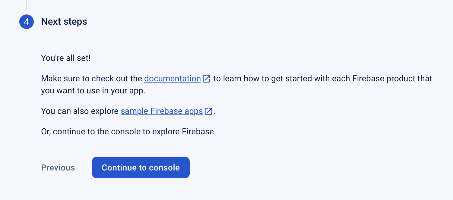 Firebase Step 4