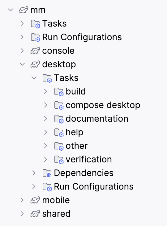 Gradle window