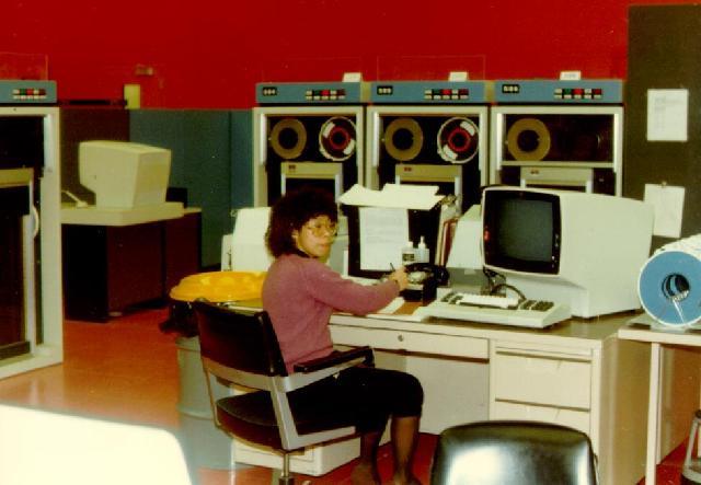 The UW Red Room in the Math and Computing Building. 1974.