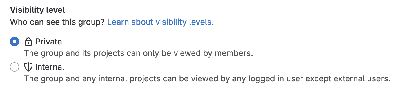 Gitlab visibility flag