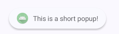 Toast Popup Message