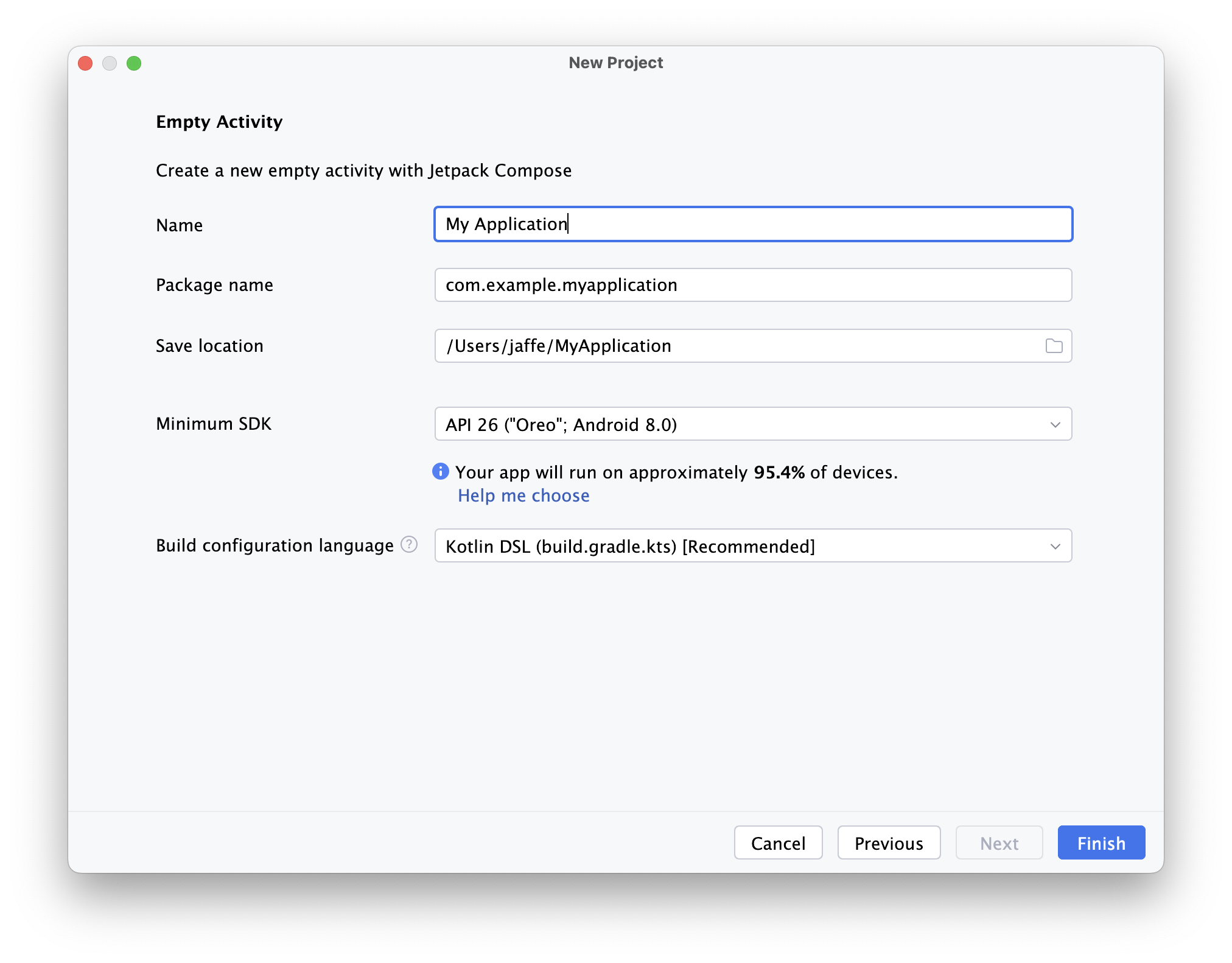 New Project Wizard 2