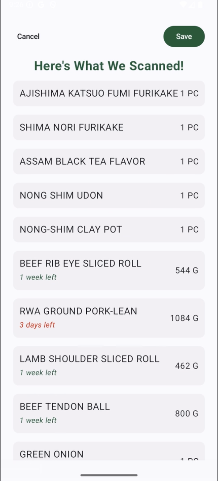 Updated inventory