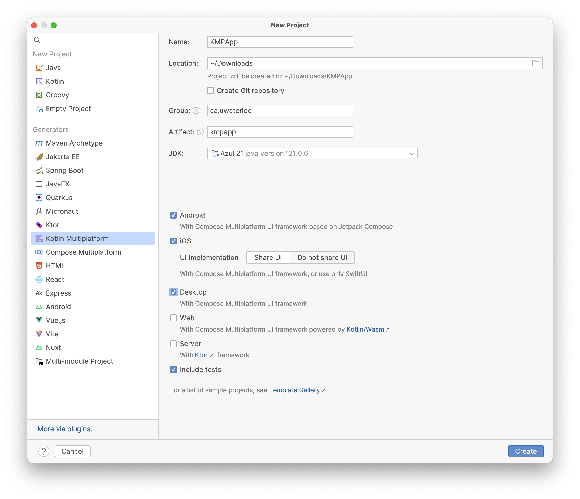 New Project Wizard