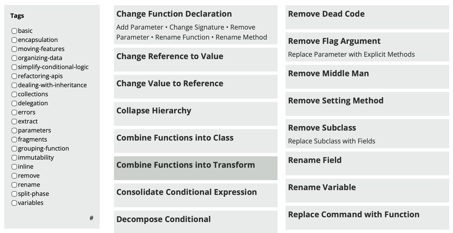 Refactoring Patterns