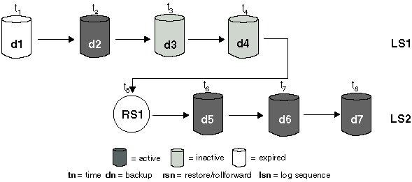 Mixed Active, Inactive, and Expired Database Backups