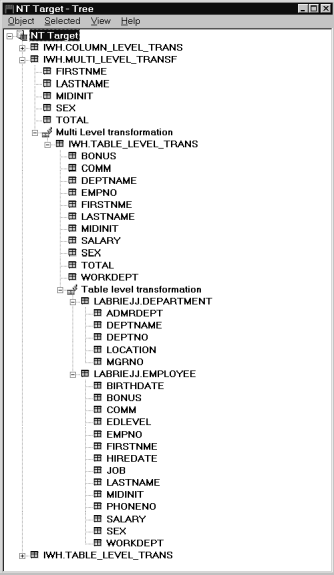 Olap metadata in ICM