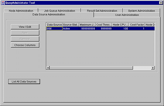 QueryAdministrator Main Window