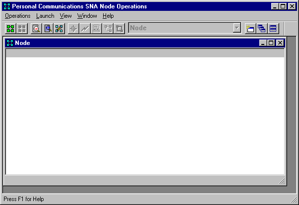 Personal Communications SNA Node Operations Window