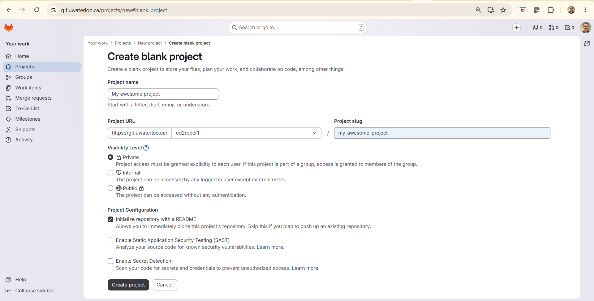 Create Project