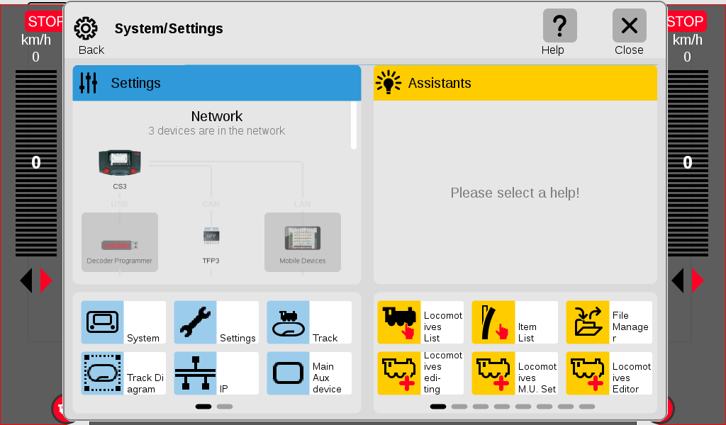 Märklin CS3 Standard System Screen