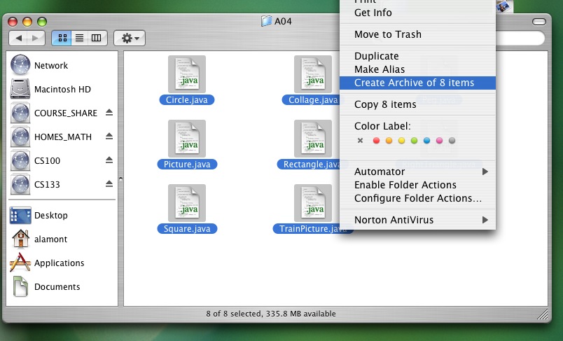 Creating archive